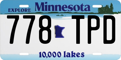 MN license plate 778TPD