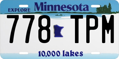 MN license plate 778TPM