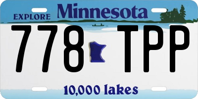 MN license plate 778TPP