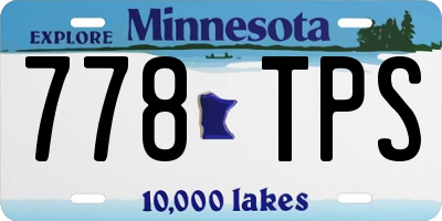 MN license plate 778TPS