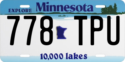 MN license plate 778TPU