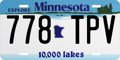 MN license plate 778TPV