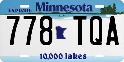 MN license plate 778TQA