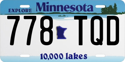 MN license plate 778TQD