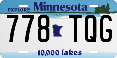MN license plate 778TQG