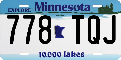 MN license plate 778TQJ