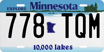 MN license plate 778TQM