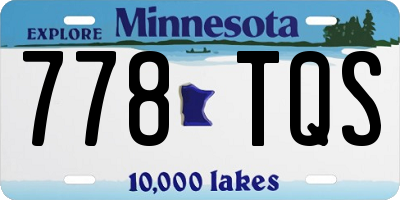 MN license plate 778TQS