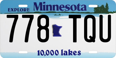 MN license plate 778TQU