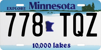 MN license plate 778TQZ