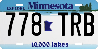 MN license plate 778TRB
