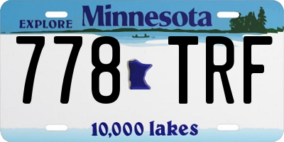 MN license plate 778TRF