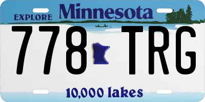 MN license plate 778TRG