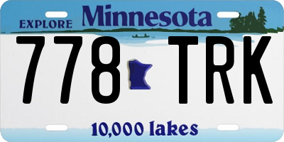 MN license plate 778TRK