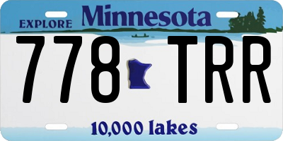 MN license plate 778TRR