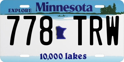 MN license plate 778TRW