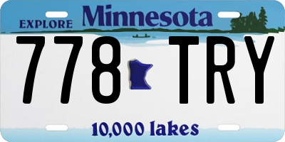 MN license plate 778TRY