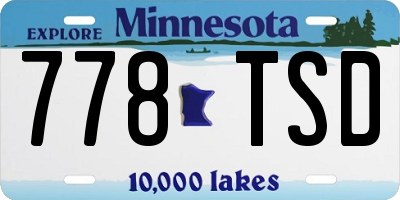 MN license plate 778TSD