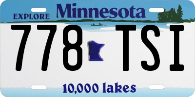 MN license plate 778TSI