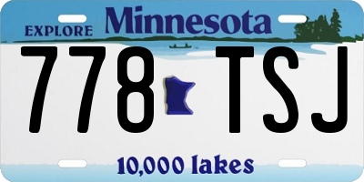 MN license plate 778TSJ
