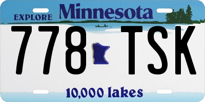 MN license plate 778TSK