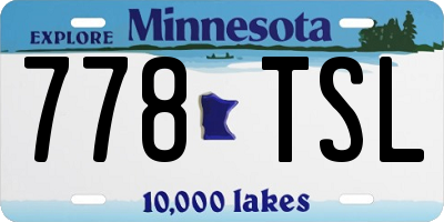 MN license plate 778TSL