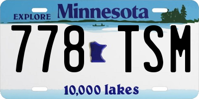 MN license plate 778TSM