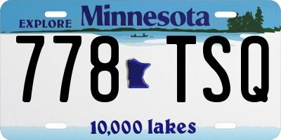 MN license plate 778TSQ