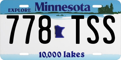 MN license plate 778TSS