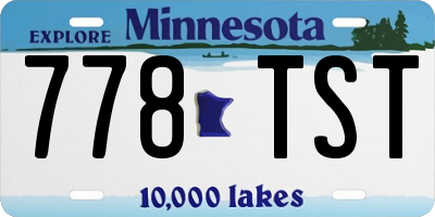 MN license plate 778TST