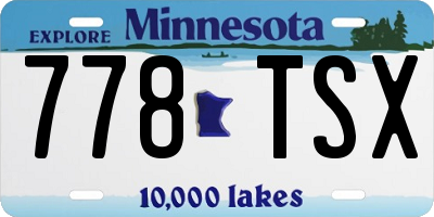 MN license plate 778TSX