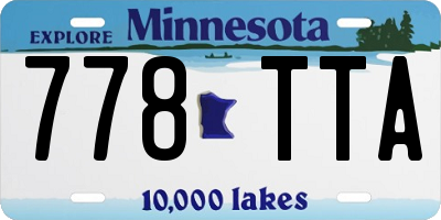 MN license plate 778TTA