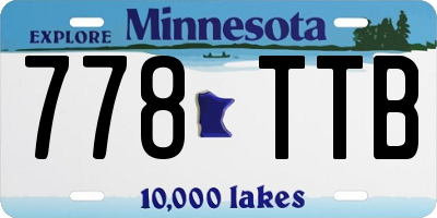 MN license plate 778TTB