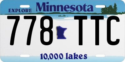MN license plate 778TTC