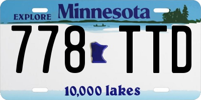 MN license plate 778TTD