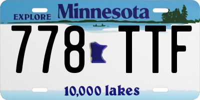 MN license plate 778TTF