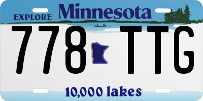 MN license plate 778TTG