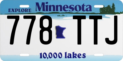 MN license plate 778TTJ