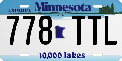 MN license plate 778TTL
