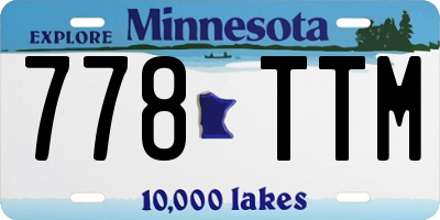 MN license plate 778TTM