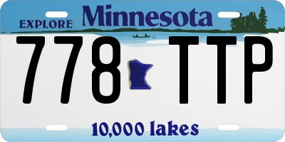 MN license plate 778TTP