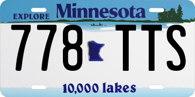 MN license plate 778TTS
