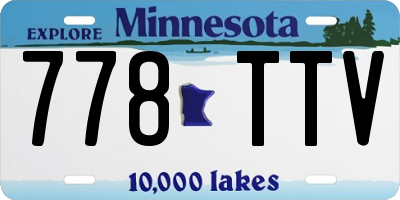 MN license plate 778TTV