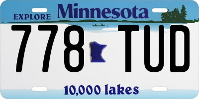 MN license plate 778TUD