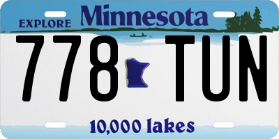 MN license plate 778TUN