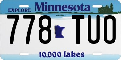 MN license plate 778TUO