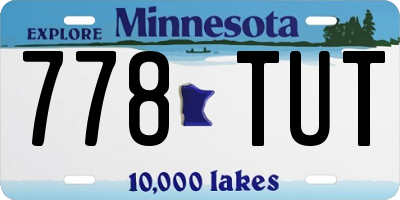MN license plate 778TUT