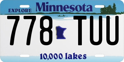 MN license plate 778TUU