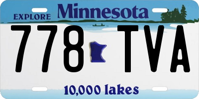 MN license plate 778TVA