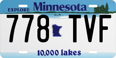 MN license plate 778TVF